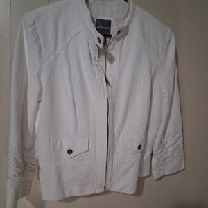 Chic White Bomber Jacket